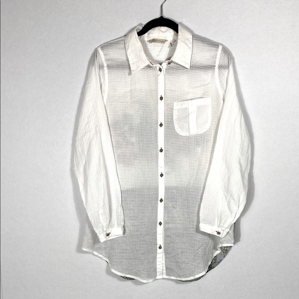 Soft Surroundings Button Down Blouse with detaile… - image 3